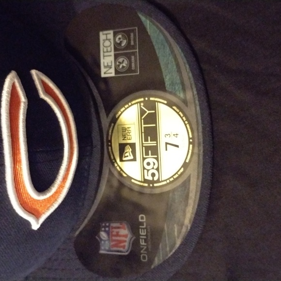 Chicago Bears 7¾ NFL Navy Blue fitted hat.🆕 All Tags&Stickers attached.NWT - Picture 2 of 9